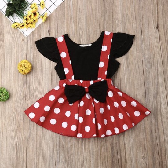 Costume bébé Minnie Mouse - Tenue MinnieMouse pour bébé - Couleur: Zwart &  Rouge -... | bol.com