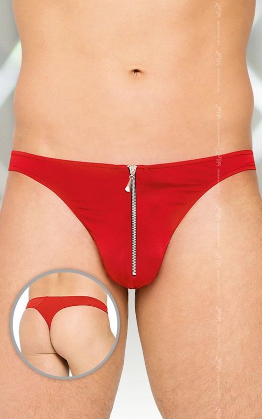 Collection SoftLine - String sexy pour homme avec fermeture à l'avant rouge  Taille: M / L | bol