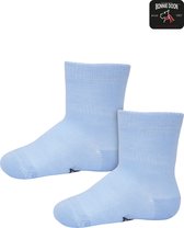 Bonnie Doon Basic Sokken Baby Blauw 0/4 maand - 2 paar - Unisex - Organisch Katoen - Jongens en Meisjes - Stay On Socks - Basis Sok - Zakt niet af - Gladde Naden - GOTS gecertificeerd - 2-pack - Multipack - Lichtblauw - Powder Blue - OL9344012.328