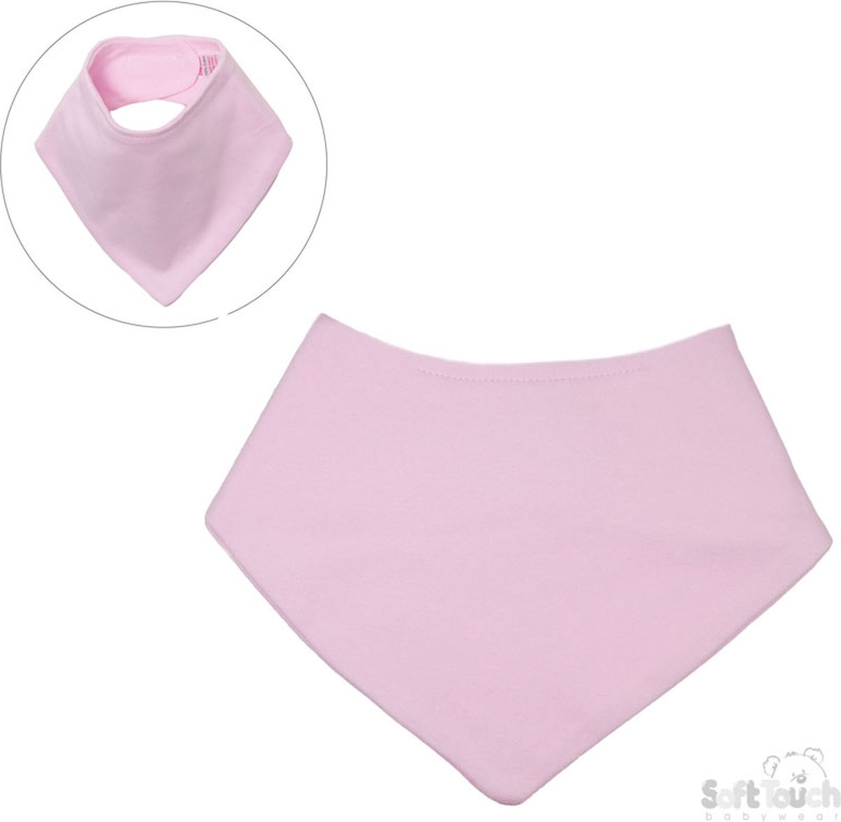 Goedkoopste Soft Touch Bandana Slabber Meisjes 20 X 40 Cm Roze BB502
