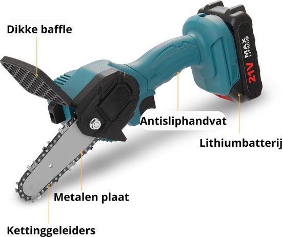 Mini Kettingzaag, 6 Inch Elektrische Handkettingzaag Met Batterij 2 X Mini Kettingzaag, 6 Inch Elektrische Handkettingzaag Met Batterij 2 X