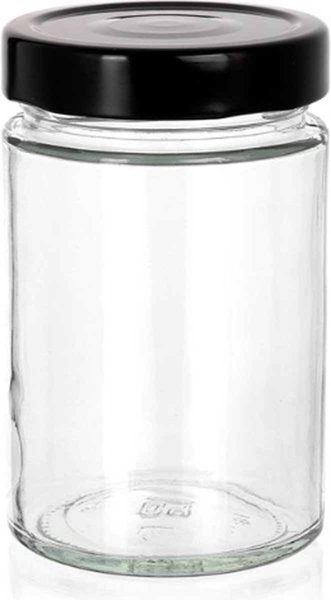 Ornina - 327ml luxe glazen pot met deksel- voorraadpotten - koffie