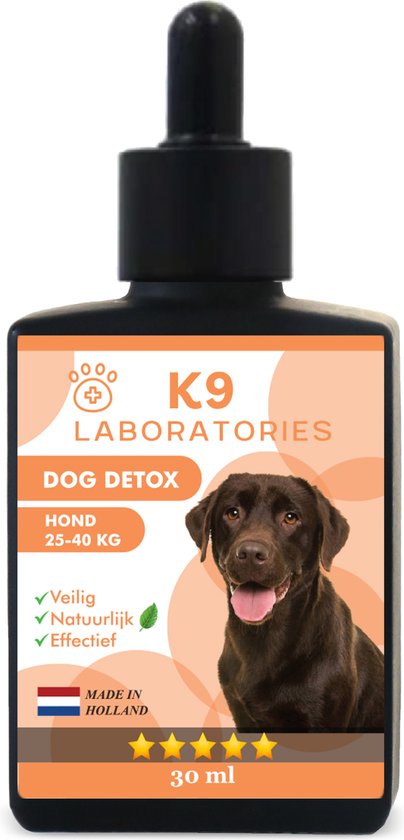 Foto: K9 laboratories ontworming hond 25 tot 40 kg 30 ml 100 natuurlijk bij honden met spoelwormen haakwormen lintwormen zweepwormen