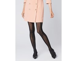 Fiore zwarte 3D panty met patroon Lollo 30 denier, maat S (2)