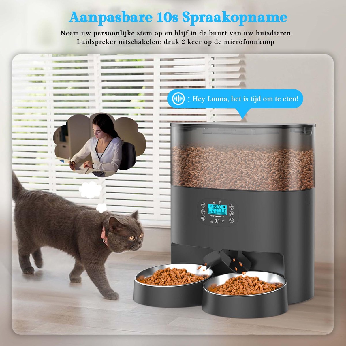NovaWare Automatische Voerbak - Kat en Hond - Voerautomaat thumbnail 6