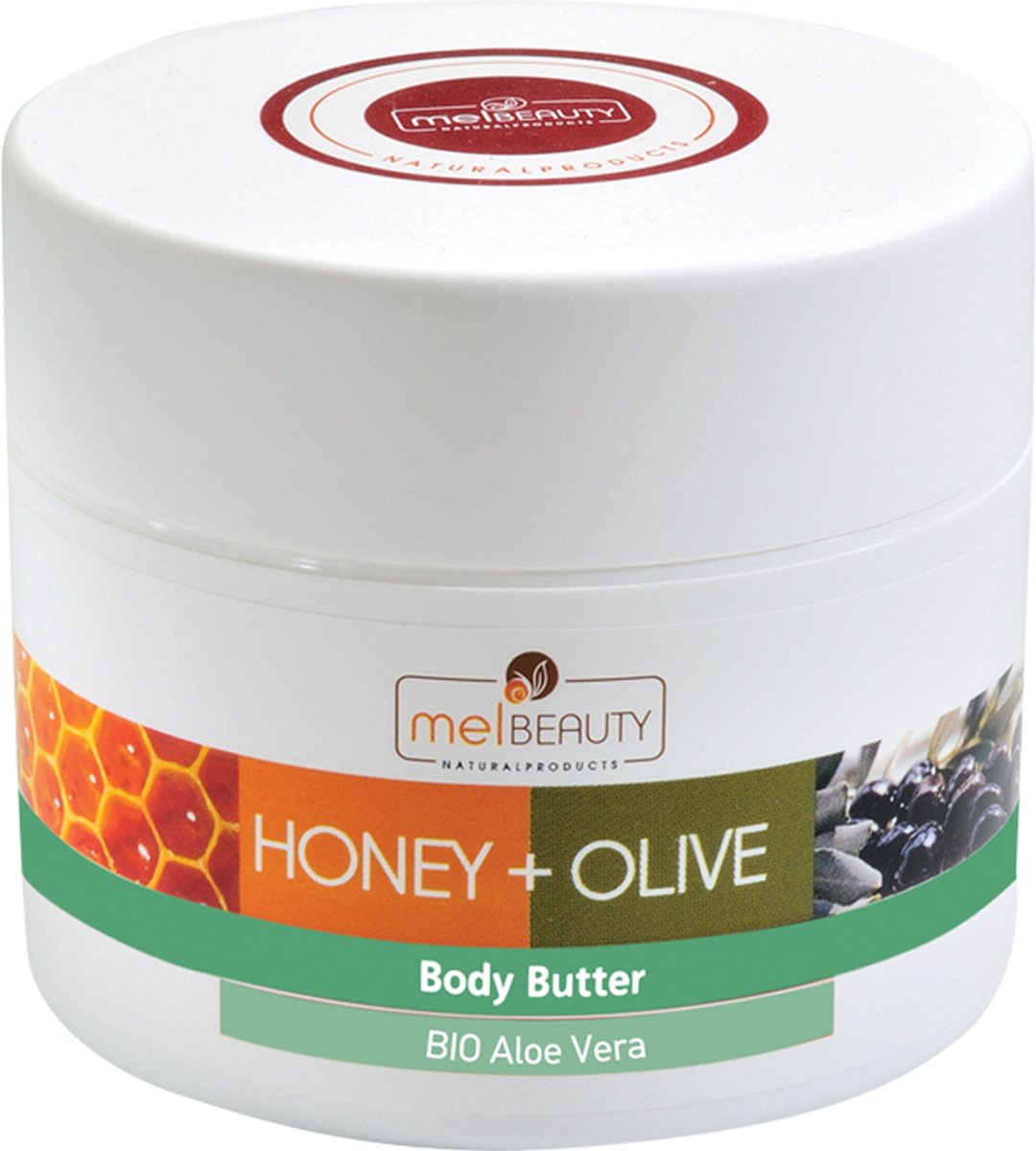 MelBeauty Body Butter With Bio Honey, Olive Oil & Aloe Vera 200ml | Natural Bodybutters