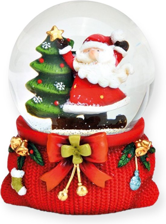 Wurm - Boule à neige - Noël - Père Noël - Sac rouge - Sapin de Noël