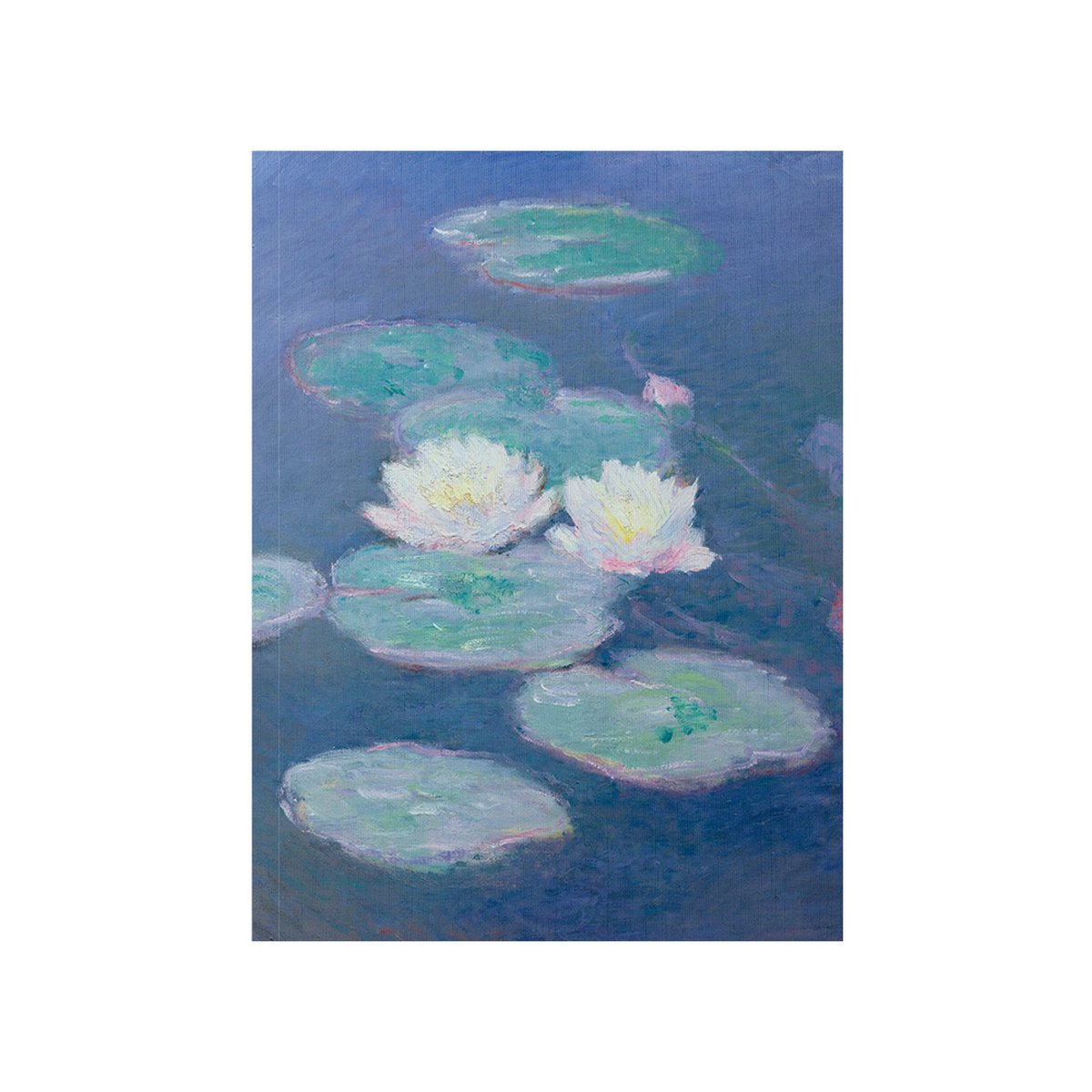 Softcover kunst schetsboek, Claude Monet, Waterlelies in avondlicht
