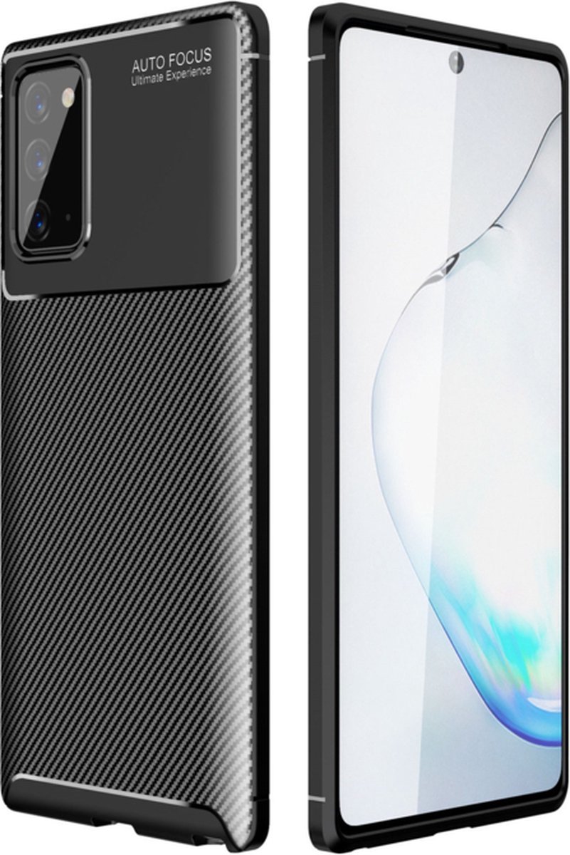 Carbon TPU Bescherm-Hoes Skin geschikt voor Samsung Galaxy A32 5G - Zwart
