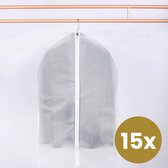 Alora Kledinghoes 60x140cm per 15 - kledingzak met rits - opbergzak voor trouwjurk - beschermhoes voor kleding - transparant - opbergtas