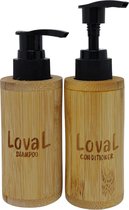 OP=OP - Loval - Hervulbare Reisflesjes Handbagage - Met pomp - Shampoo en Conditioner - 50ML