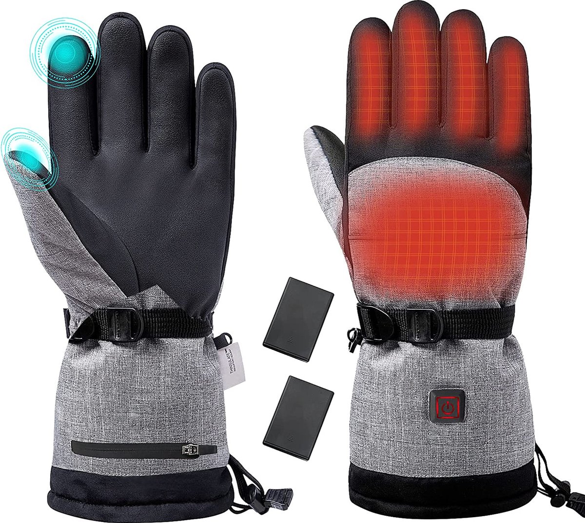 Verwarmde Handschoenen –verwarmde waterafstotende wanten- 2* Oplaadbare  Batterijen 5v... | bol