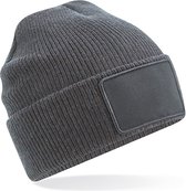 Beechfield 'Removable Patch Thinsulate™ Beanie' Grijs