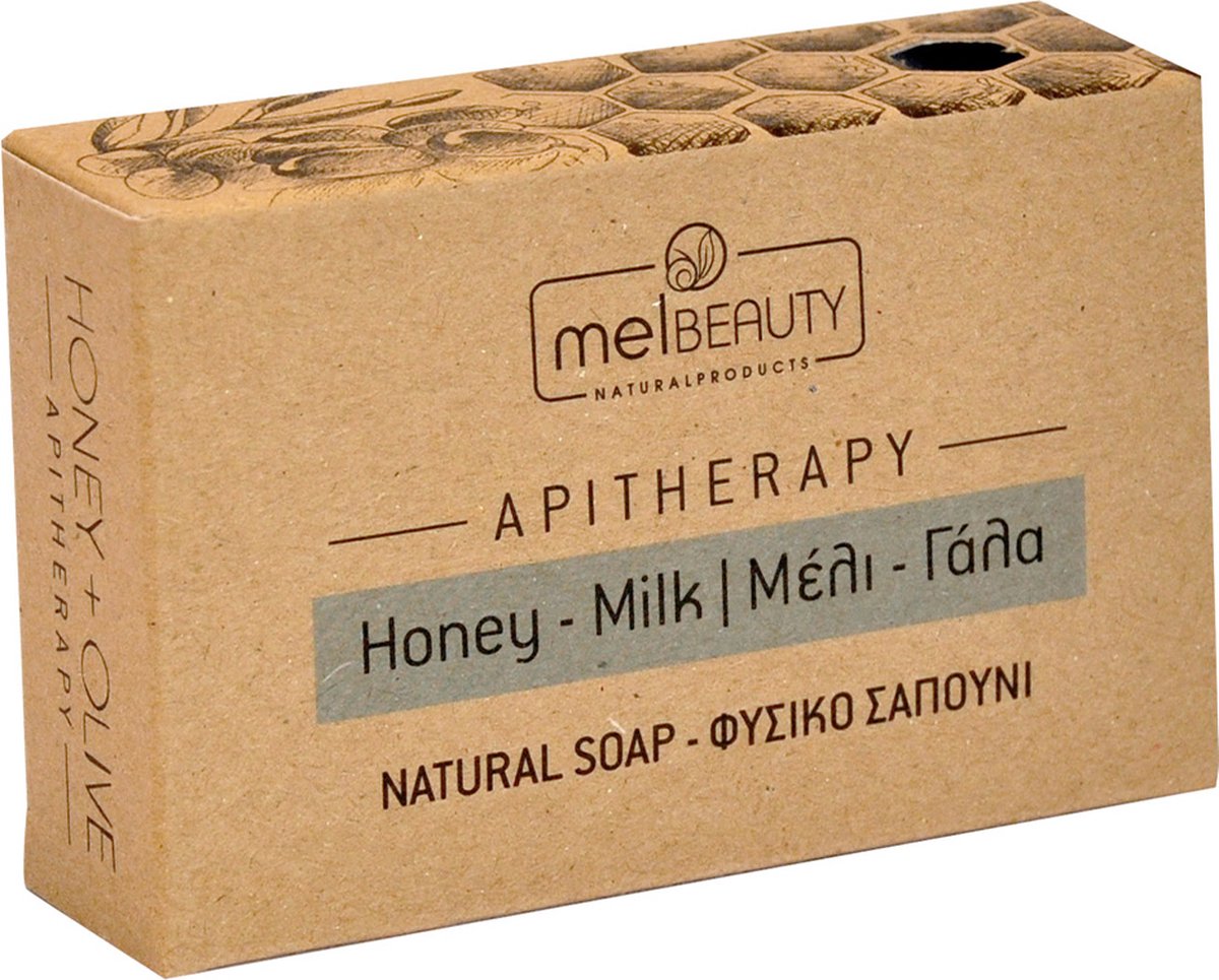 MelBeauty Honey and Olive Oil Soap with Milk 85gr | Luxe Honing Zeep verrijkt met Olijfolie en Melk | Handzeep