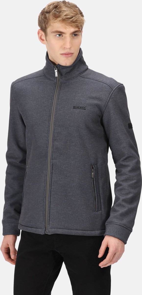 De Regatta Caelum Fleece Heren Winddicht Met Voering Van Sherpa-Stof Donker Grijs