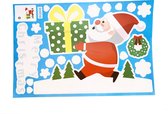 Kerst - Raamsticker - Kerstman/Sneeuwvlok/Kerstkrans/Cadeau/Merry Christmas - Herbruikbaar - 1 Stuks