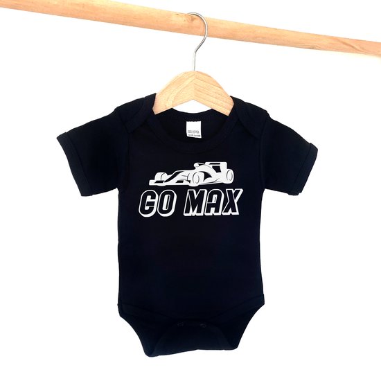 Romper Go max ! maat: 86 korte mouwen baby formule 1 max verstappen red bull racing zwangerschap aankondiging rompertjes baby rompertjes baby met…