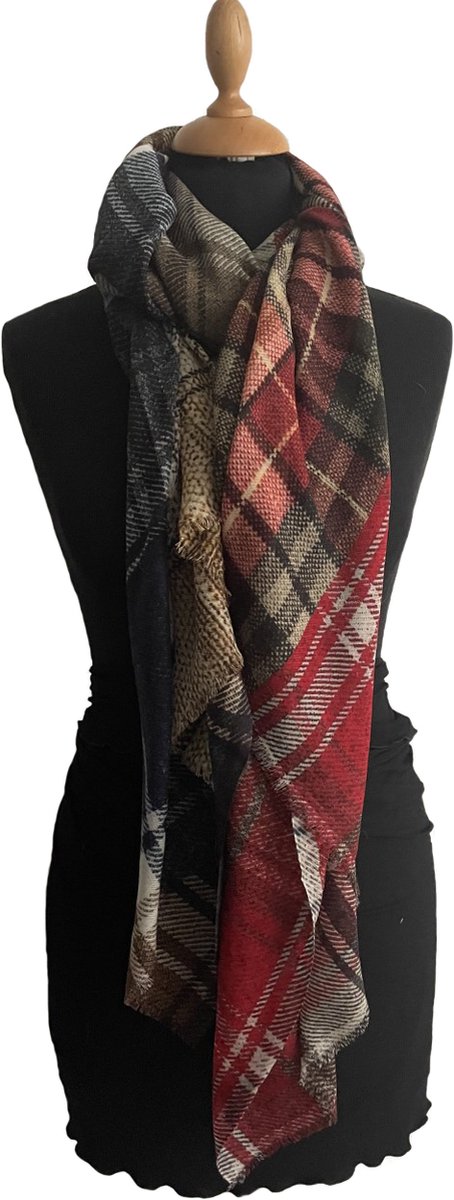 HIGHFIELD SHAWL DESSIN “RUIT” WOL 90CM X 190CM – MULTICOLOUR