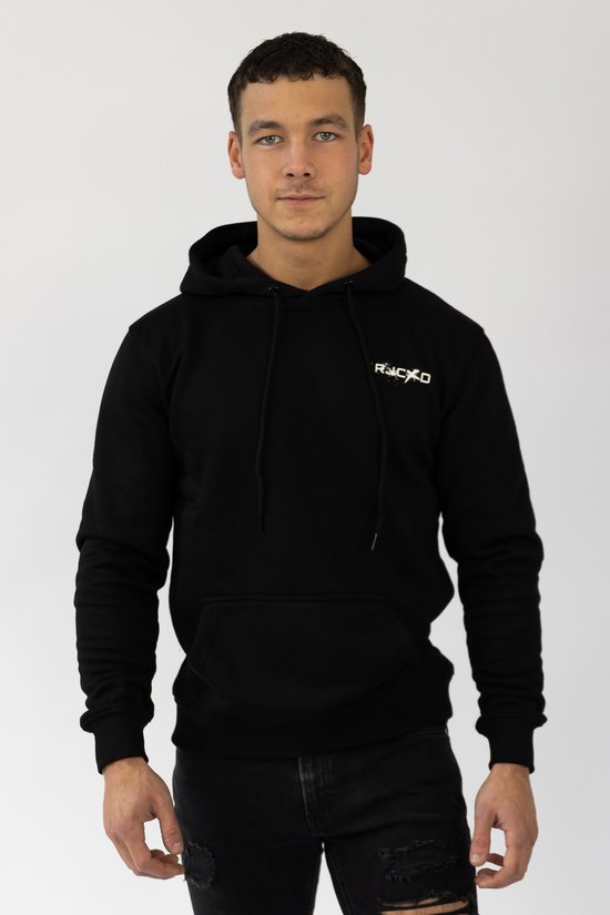 REJECTED CLOTHING Trui zwart Hoodie Maat XXL