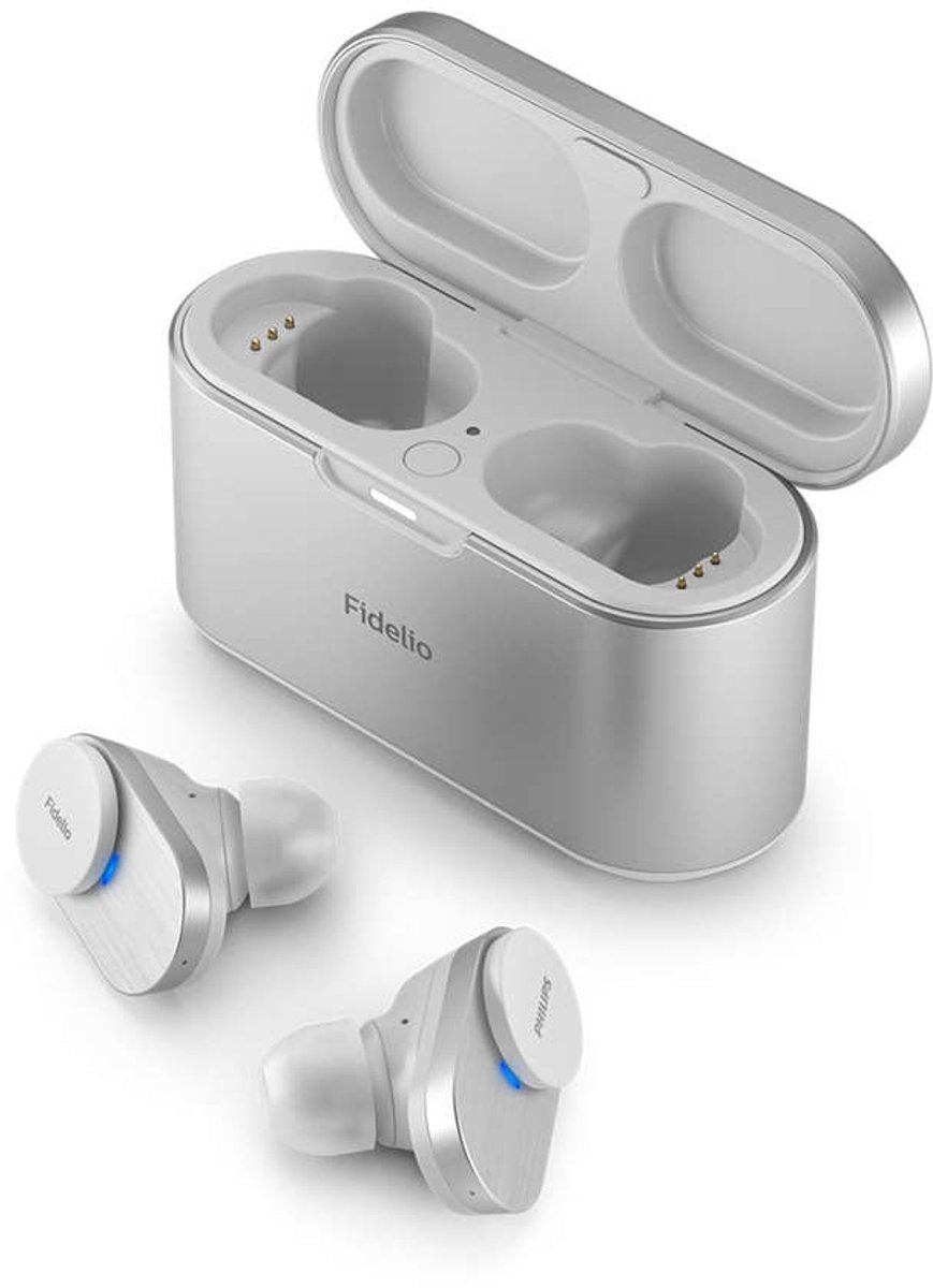 Philips Fidelio T1 - In-ear koptelefoon - Draadloos - Met ANC - Zilver