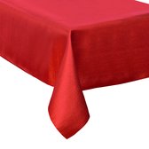 Tafelkleed/tafellaken - rood sparkling - 140 x 240 cm - polyester