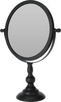 Make-up spiegel/ scheerspiegel op voet - zwart - 25 x 10 x 33 cm