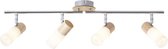 BRILLIANT lampe Babsan spot tube 4 fl. Bois clair / blanc | 4x C35, E14, 3,5 W, convient aux lampes à bougie (non incluses) | Échelle de A ++ à E. | Têtes pivotantes / bras rotatifs