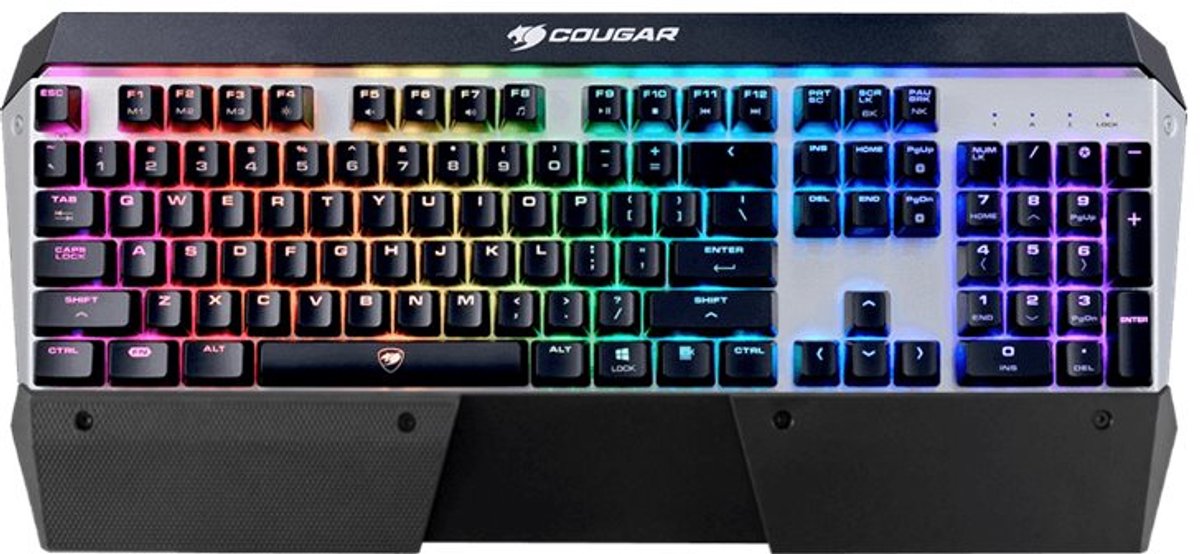 COUGAR Gaming 37ATRM1MB.1021 toetsenbord Gamen USB QWERTY Engels Aluminium, Zwart