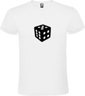 T-shirt Wit avec image "Dice" Zwart Taille XXXL