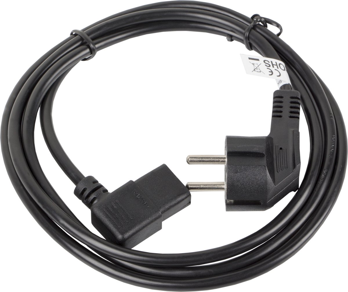 Lanberg CA-C13C-12CC-0030-BK electriciteitssnoer Zwart 3 m CEE7/7 IEC 320