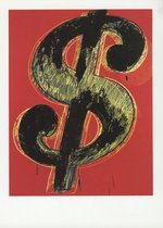 Andy Warhol - Dollar Sign - Vintage dubbele kaarten - Set van 10 kaarten met eco-katoen enveloppen