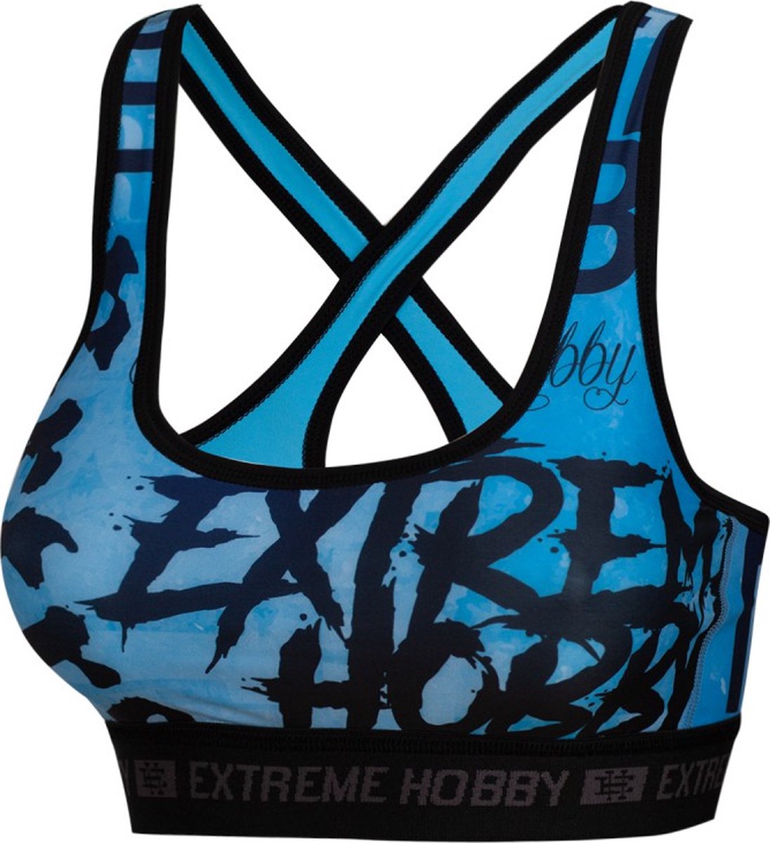 Extreme Hobby - Letters Blue - Sports Bra - Blauw- Maat M