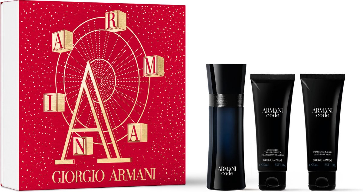 armani code pour homme edt 50 ml + Showergel 75 ml + Aftershave Balm 75 ml
