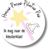 20 x Treat Stickers Hocus Pocus Conjuring - Adieu Playgroup Nursery École primaire - Kindergarten | Autocollant de fermeture rose | Wish Label - Sticker cadeau - Friandise pour Kinder