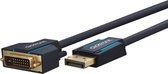 clicktronic DisplayPort / DVI Aansluitkabel 5.00 m 70731 Vergulde steekcontacten, Schroefbaar Blauw [1x DisplayPort stekker - 1x DVI-stekker 24+1-polig]