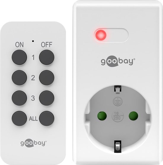 Ensemble interrupteur sans fil Goobay - 1 contact avec télécommande - pour  intérieur /... | bol.