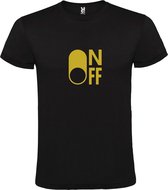 T-shirt Zwart avec graphisme « On/Off Button OFF » Goud Taille XS