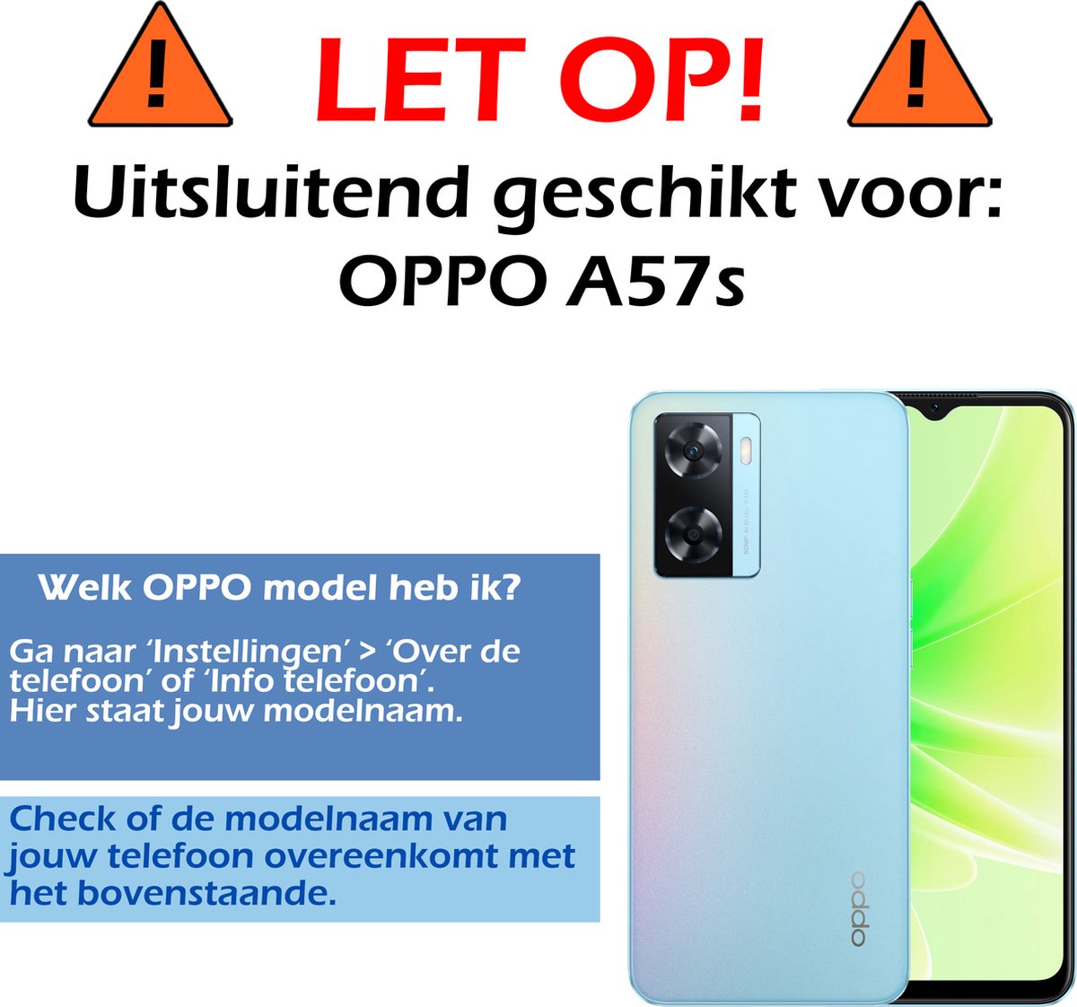 OPPO A57s Hoesje Siliconen Case Back Cover Met Screenprotector - OPPO ...