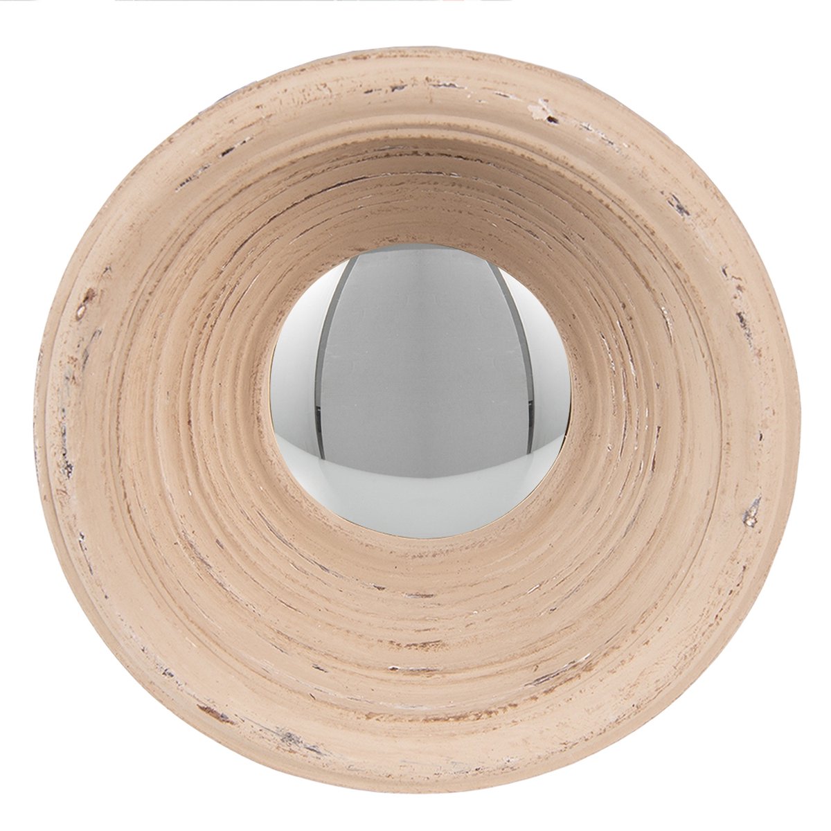 Spiegel Ø 19 cm Beige Kunststof