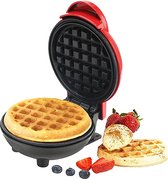 Mini wafelijzer Wafels - Mini Waffle maker Pannenkoeken Koekjes ontbijtlunch-Rood