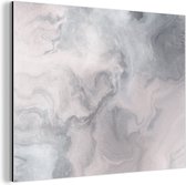 Wanddecoratie Metaal - Aluminium Schilderij Industrieel - Wolken - Abstract - Verf - 160x120 cm - Dibond - Foto op aluminium - Industriële muurdecoratie - Voor de woonkamer/slaapkamer