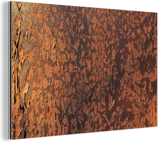 Wanddecoratie Metaal - Aluminium Schilderij Industrieel - Retro - Staal - Metalen - Roest - 60x40 cm - Dibond - Foto op aluminium - Industriële muurdecoratie - Voor de woonkamer/slaapkamer
