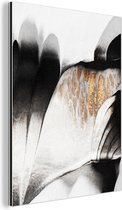 Décoration murale Métal - Aluminium Peinture Industrielle - Or - Abstrait - Design - 60x80 cm - Dibond - Photo sur aluminium - Décoration murale industrielle - Pour le salon / chambre