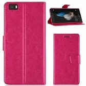 Huawei P8 Lite Hoesje Met Pasjeshouder Bookcase Roze