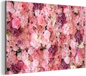 Décoration murale Métal - Peinture Aluminium Industrielle - Fleurs - Roses - Roses - 60x40 cm - Dibond - Photo sur aluminium - Décoration murale industrielle - Pour le salon / chambre