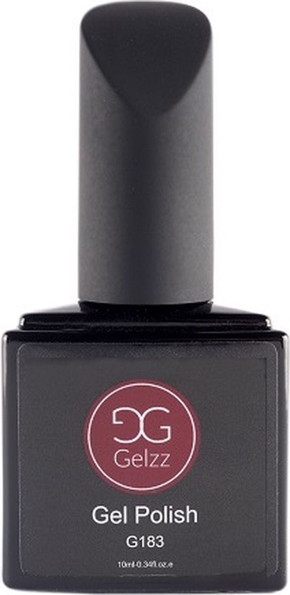 Gelzz Gellak - Gel Nagellak - kleur Business Sophisticated G183 - Rood - Dekkende kleur - 10ml - Vegan
