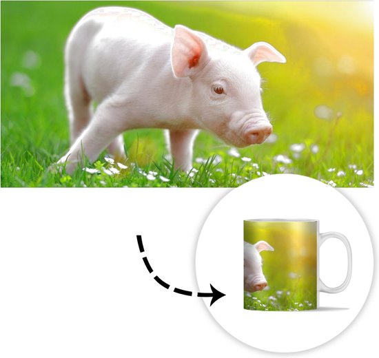 Mug - Mug à café - Animaux - Porcinet - Cochon - Mugs - 350 ML - Tasse - Mugs à café - Mug à thé