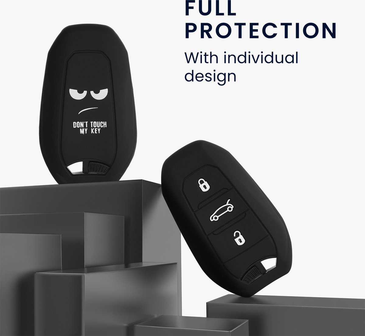 kwmobile Custodia Compatibile con Opel con 3 tasti pieghevole - Cover Chiavi Auto Protezione Copri Telecomando - Copertina Chiave - Copertura Gommata Silicone TPU