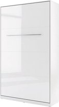 Concept Verticaal Opklapbed Breedte 120cm - Wit Hoogglans