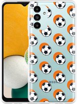 Hoesje geschikt voor Samsung Galaxy A13 5G Soccer Ball Orange Shadow